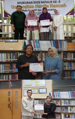Perpustakaan UNH Berikan Reward kepada Pemustaka Terbaik pada Momentum Syukuran Dies Natalis ke-5